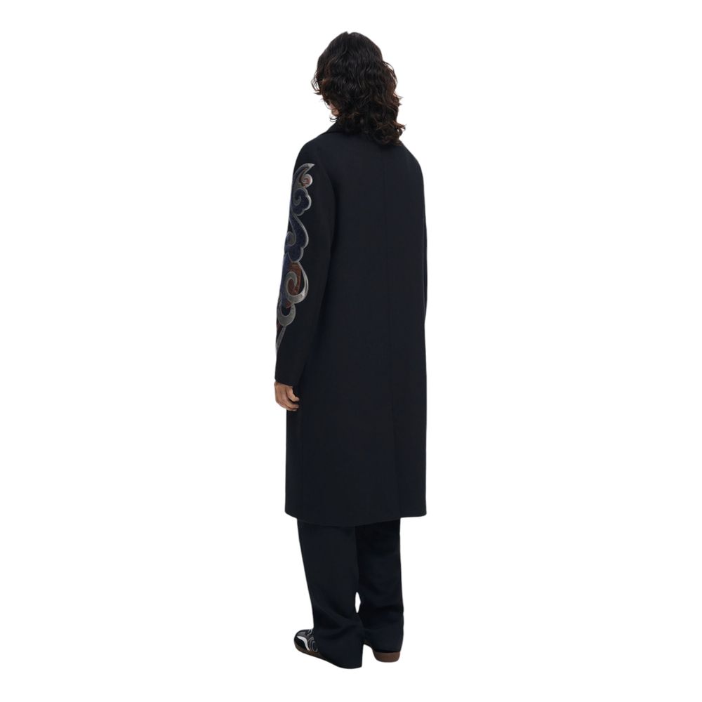 Desigual Black Polyester Coat