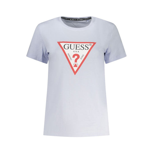 Guess Jeans Azzurro Organic Cotton Women T-Shirt