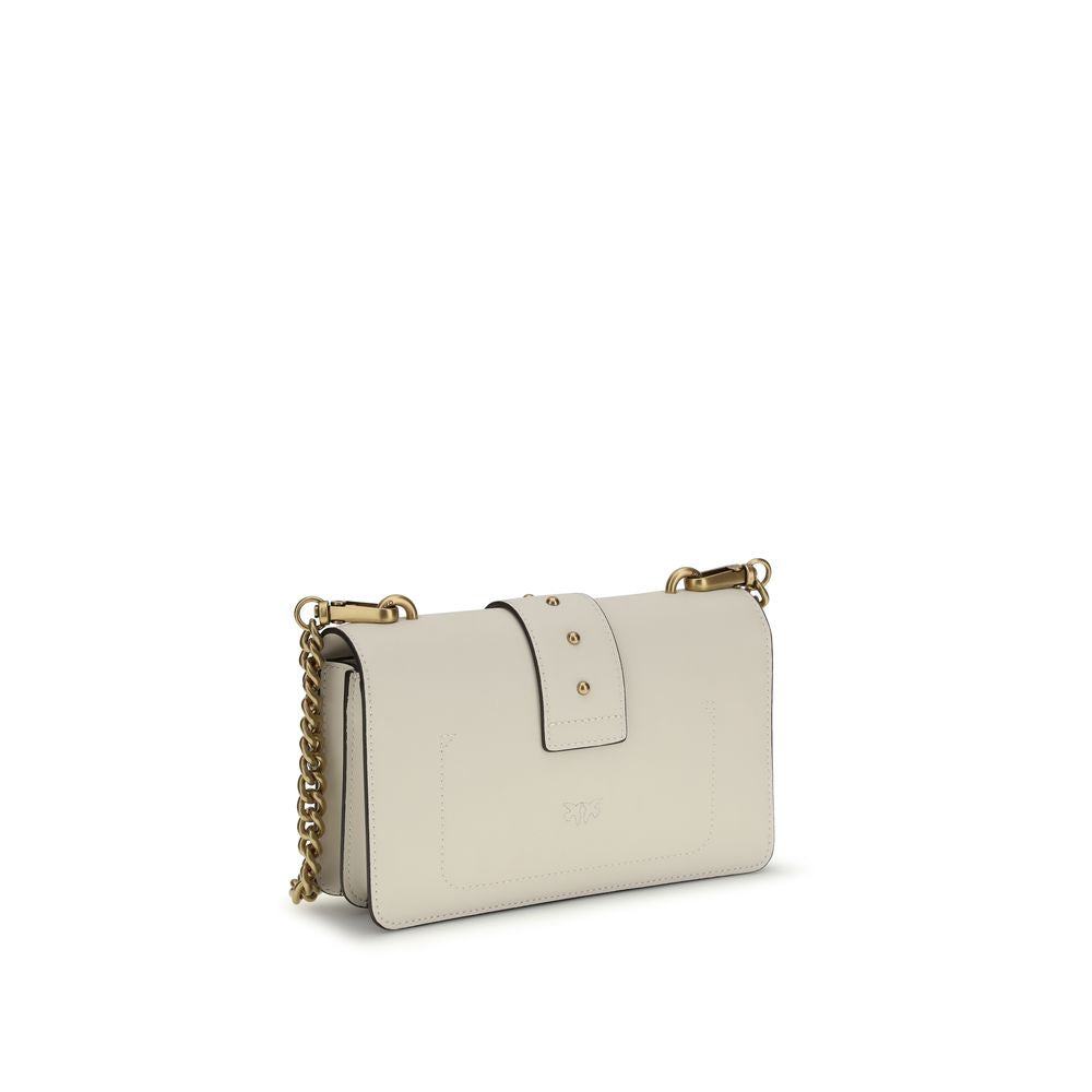 PINKO Beige Calf Leather Bos Taurus Shoulder Bag