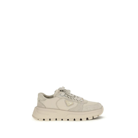 Prada Beige Recycled Polyamide Athletic Sneakers
