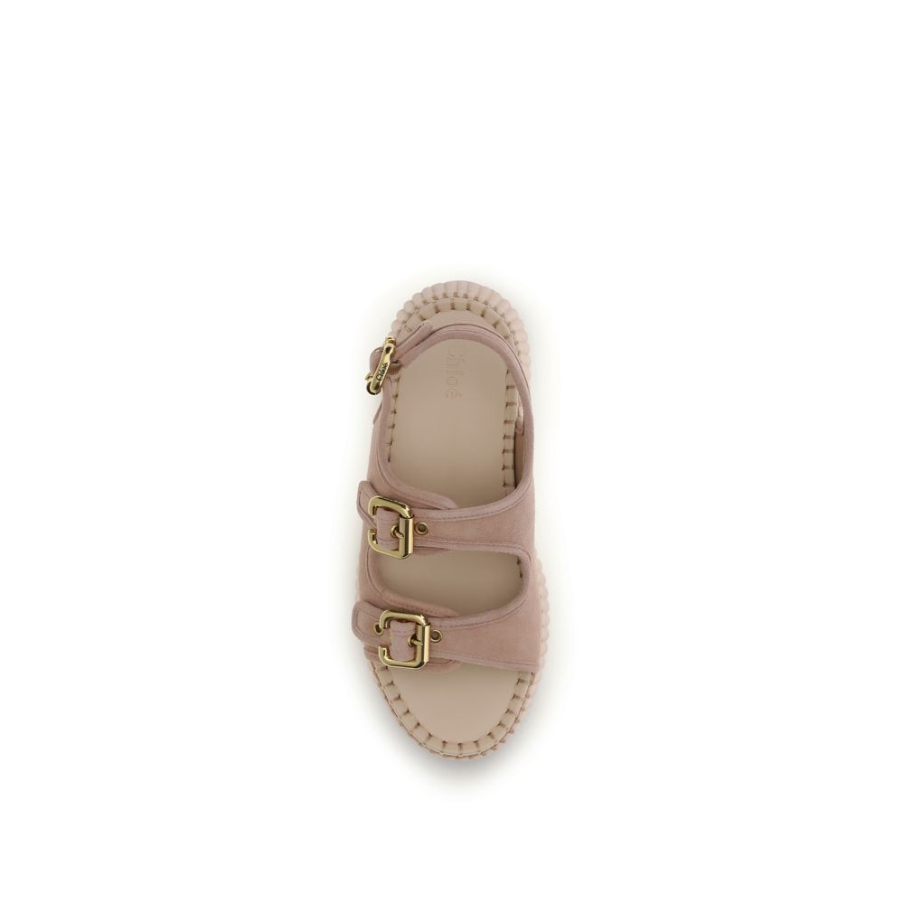 Chloé Multicolor Calf Leather Bos Taurus Platform Sandals