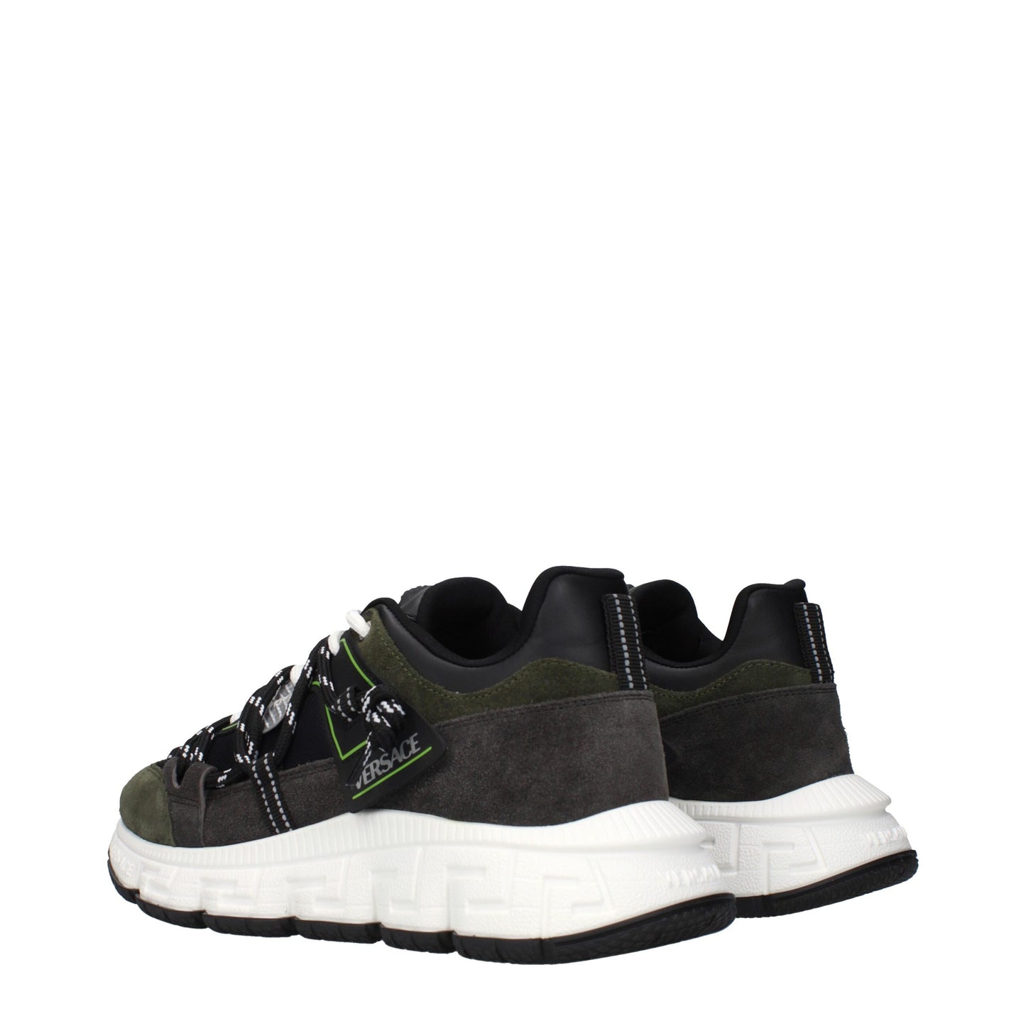 Versace Gray Leather Sneakers