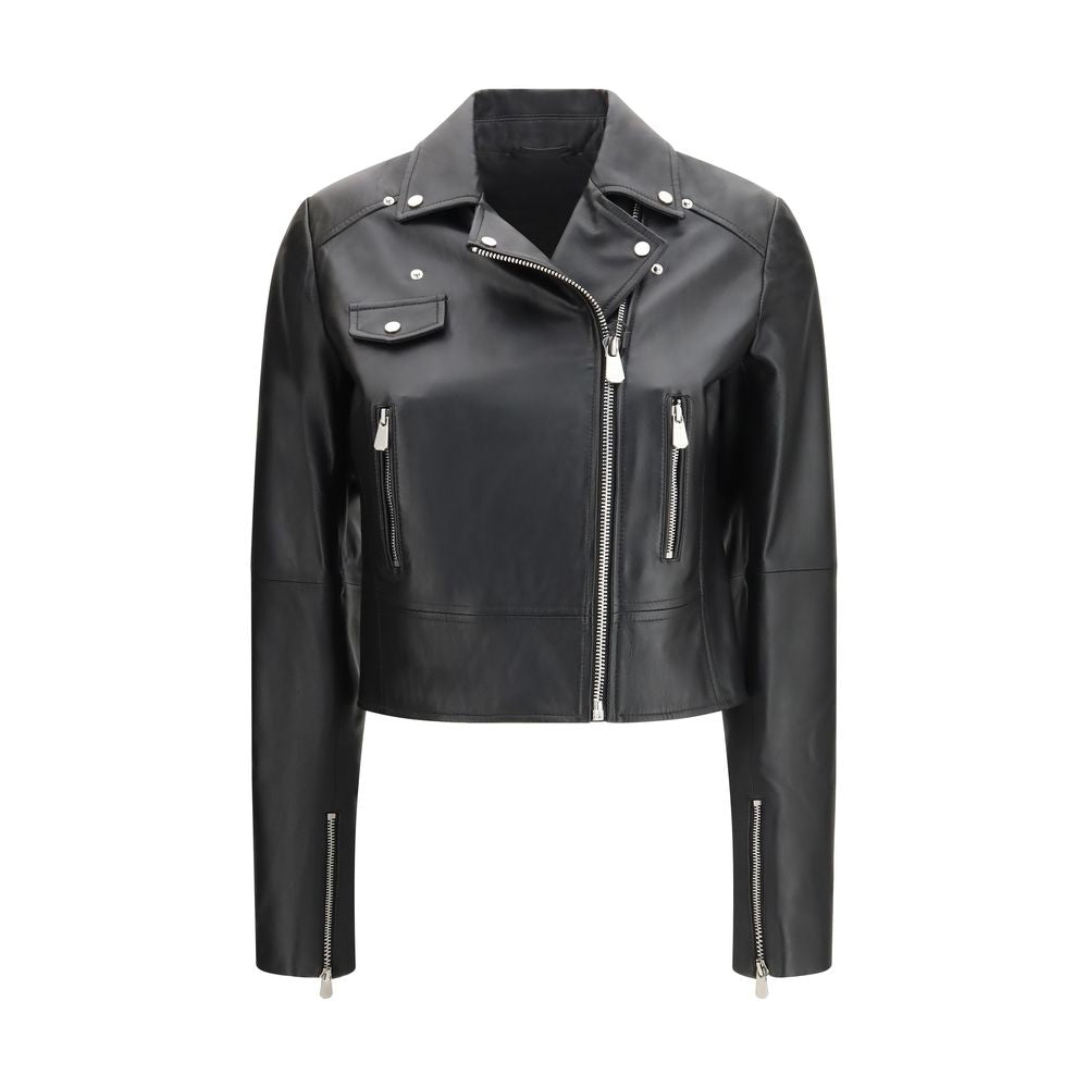PINKO Black Leather Jacket