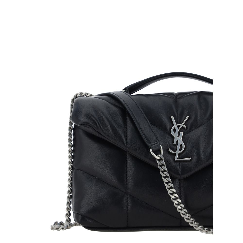 Saint Laurent Black Lamb Ovis Aries Aries Shoulder Bag