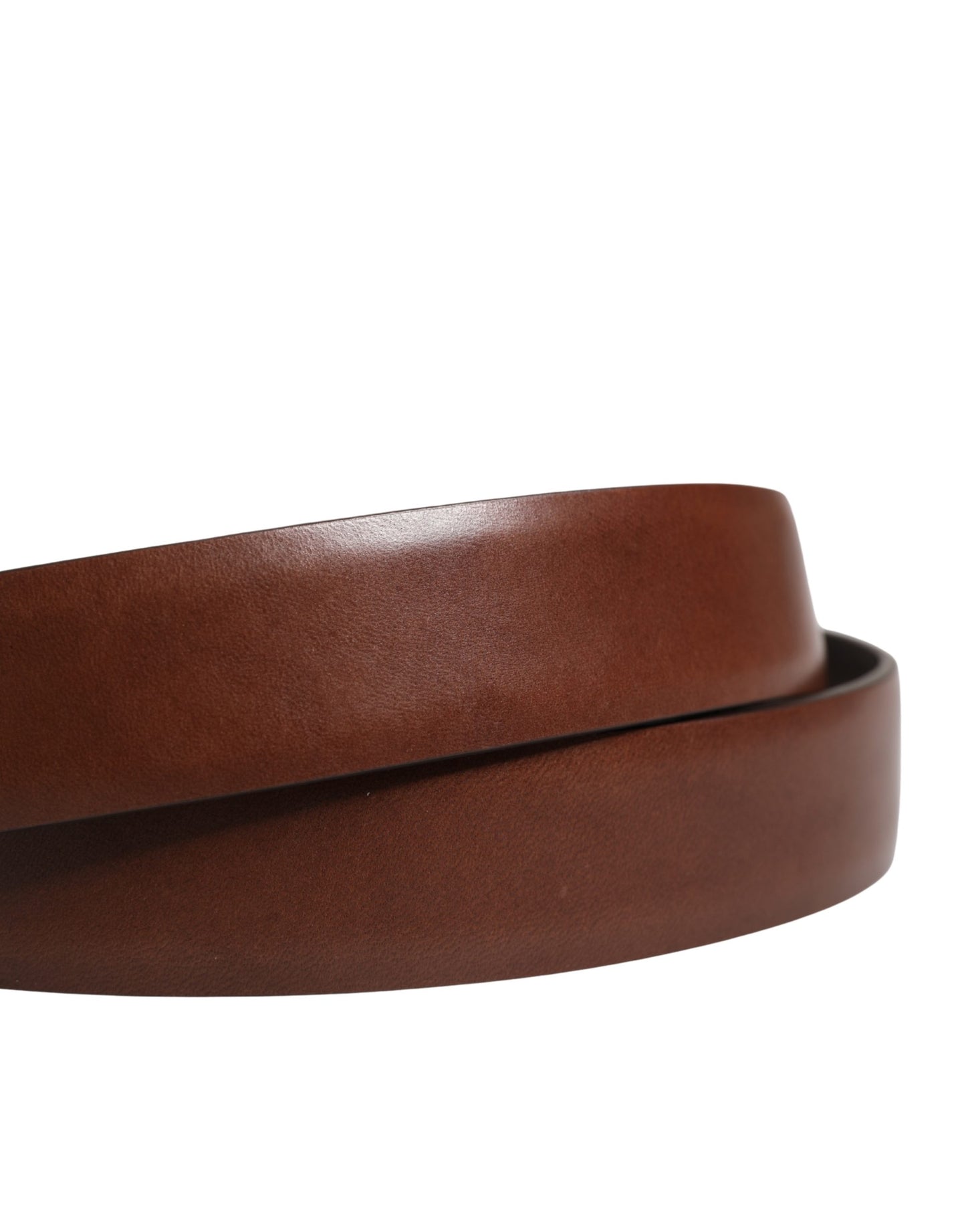 Dolce & Gabbana Men Brown Classic Leather Metal Buckle Belt