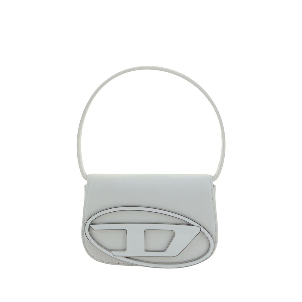 Diesel White Calf Leather Bos Taurus Shoulder Bag