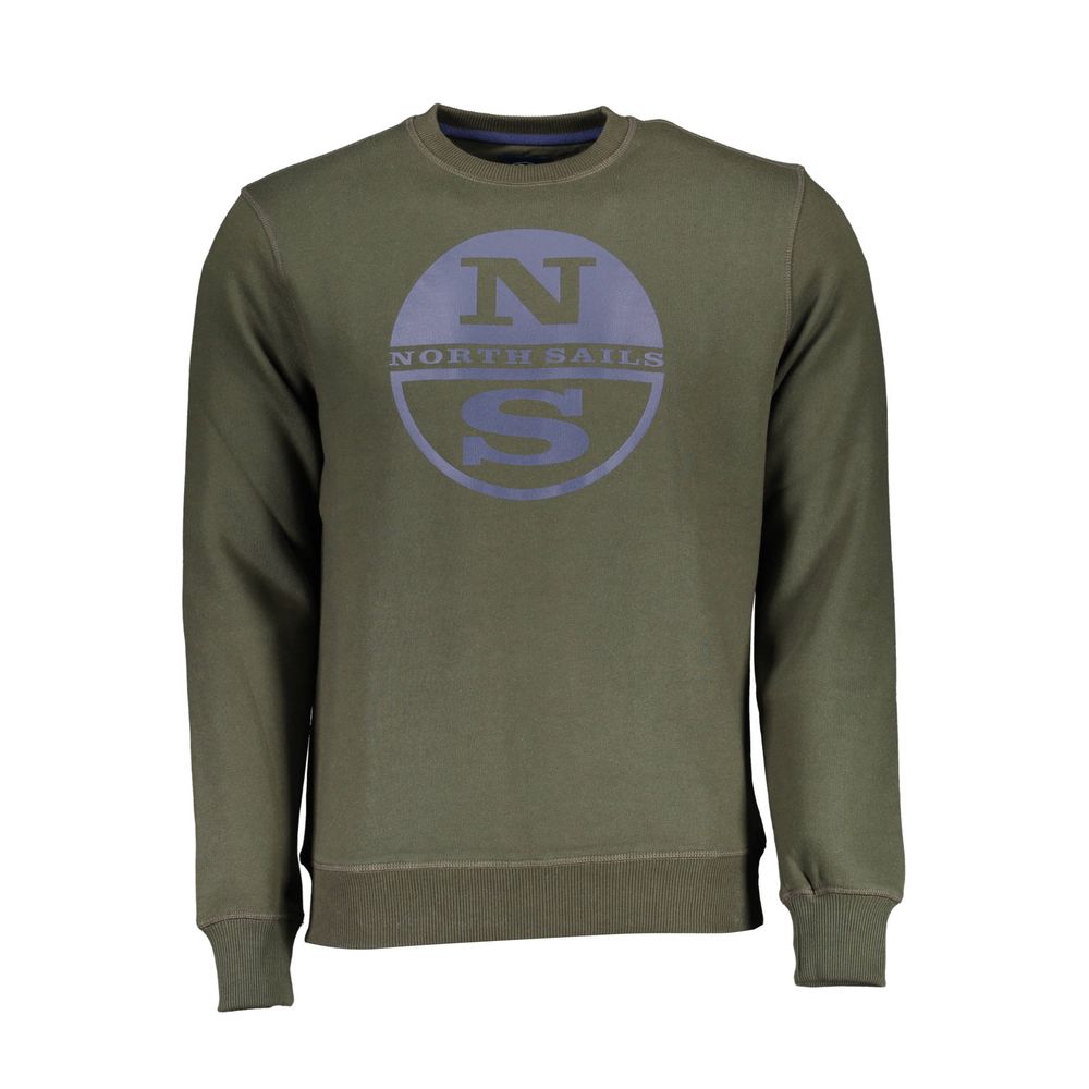 North Sails Green Cotton Men Sweater
