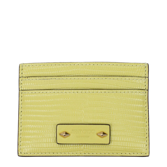 Jimmy Choo Yellow Leather Cardholder
