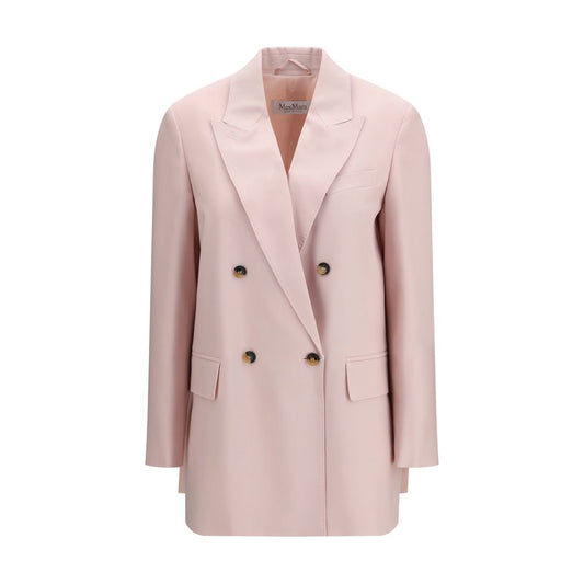 Max Mara Multicolor Fleece Wool Blazer