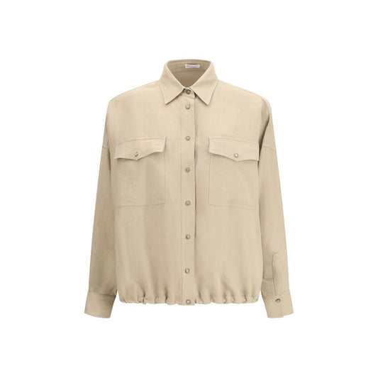 Brunello Cucinelli Beige Viscose Blouse