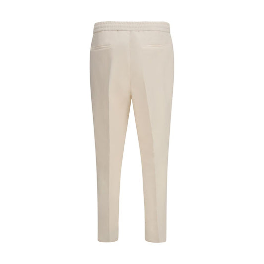 Brunello Cucinelli Beige Linen Casual Pants