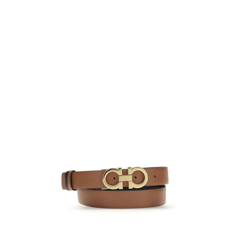 Ferragamo Beige Calf Leather Bos Taurus Regular Belt