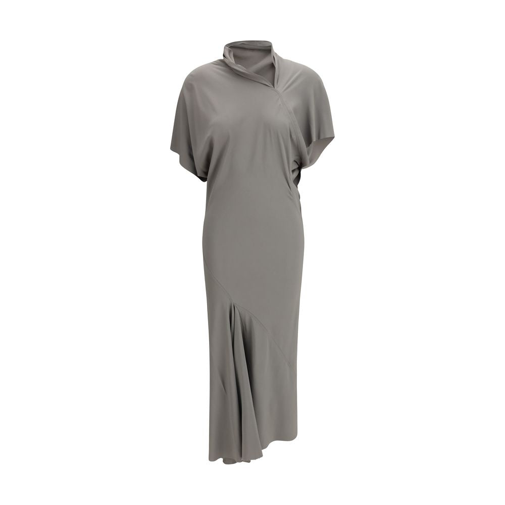 Rick Owens Gray Acetate Casual Dress