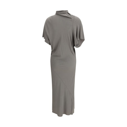 Rick Owens Gray Acetate Casual Dress