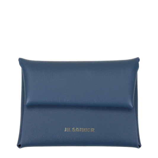 Jil Sander Blue Leather Wallet
