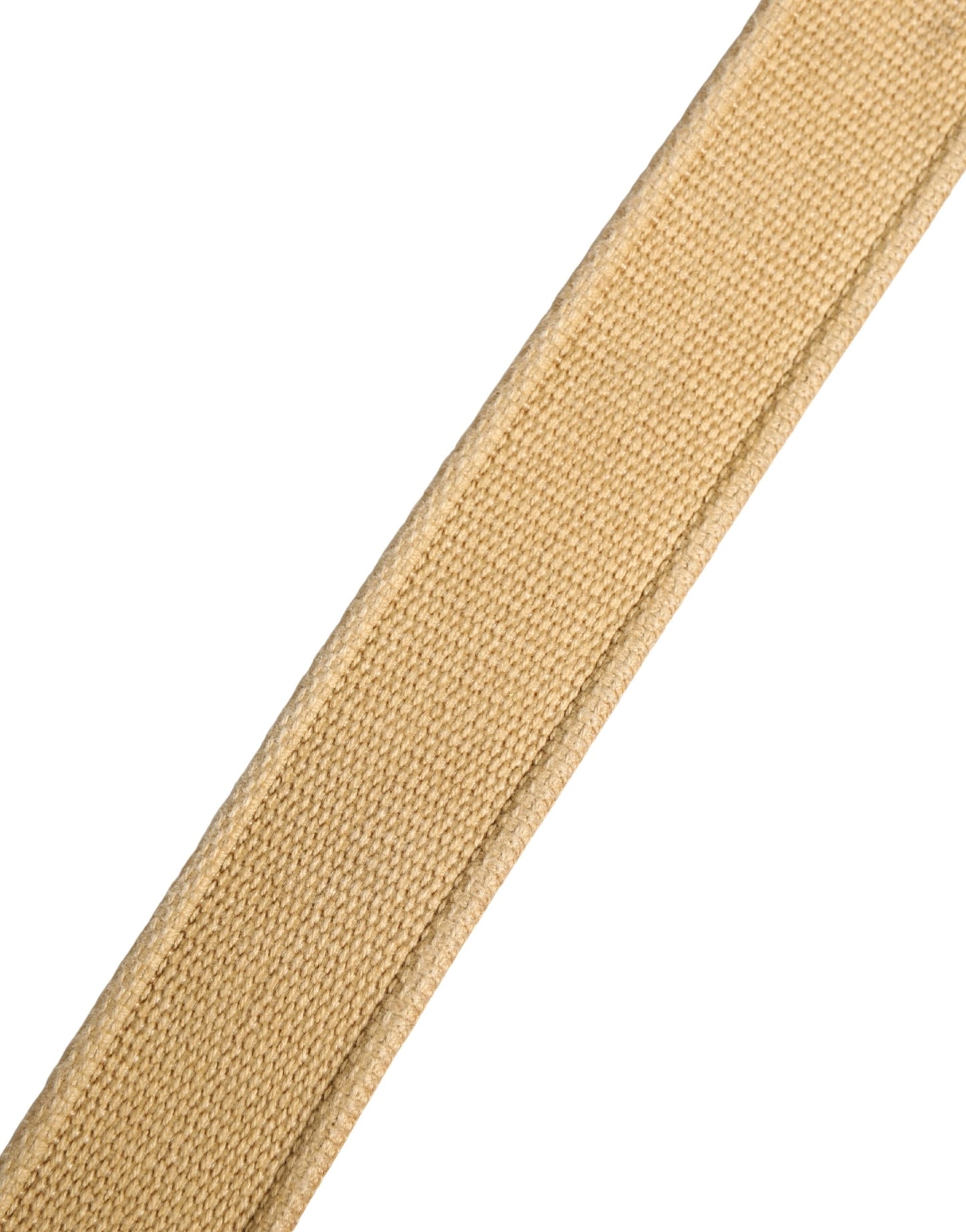 Ermanno Scervino Beige Canvas Embellished Metal Buckle Belt