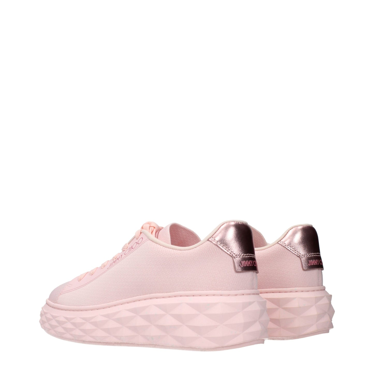 Jimmy Choo Pink Fabric Platform Sneakers