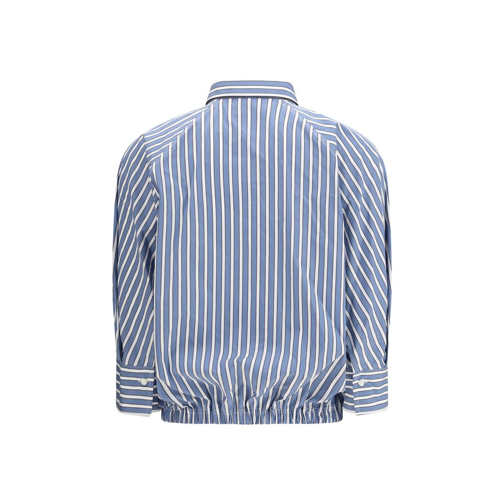 Brunello Cucinelli Blue Cotton Pattern Shirt
