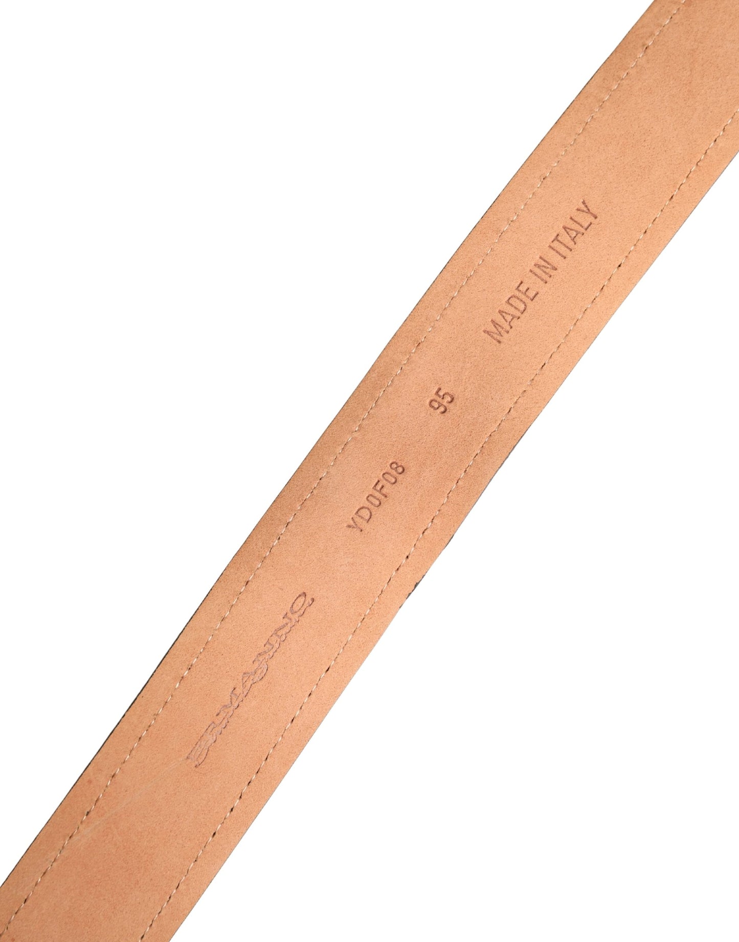 Ermanno Scervino Black Wool Cotton Logo Metal Buckle Belt