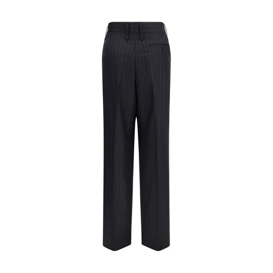 Ferragamo Gray Fleece Wool Casual Pants