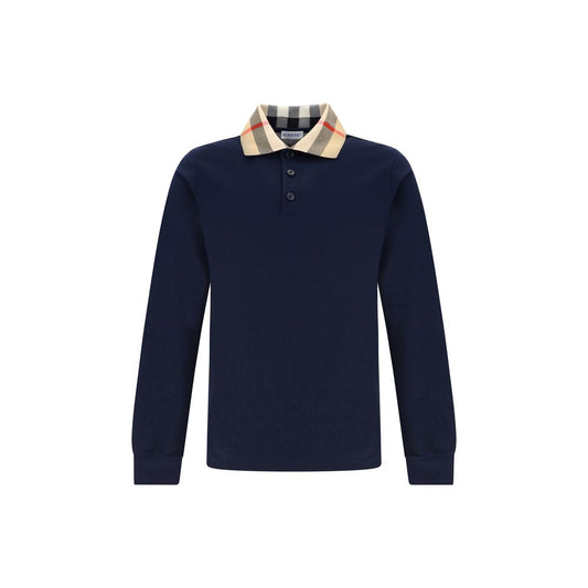 Burberry Blue Cotton Polo Shirt
