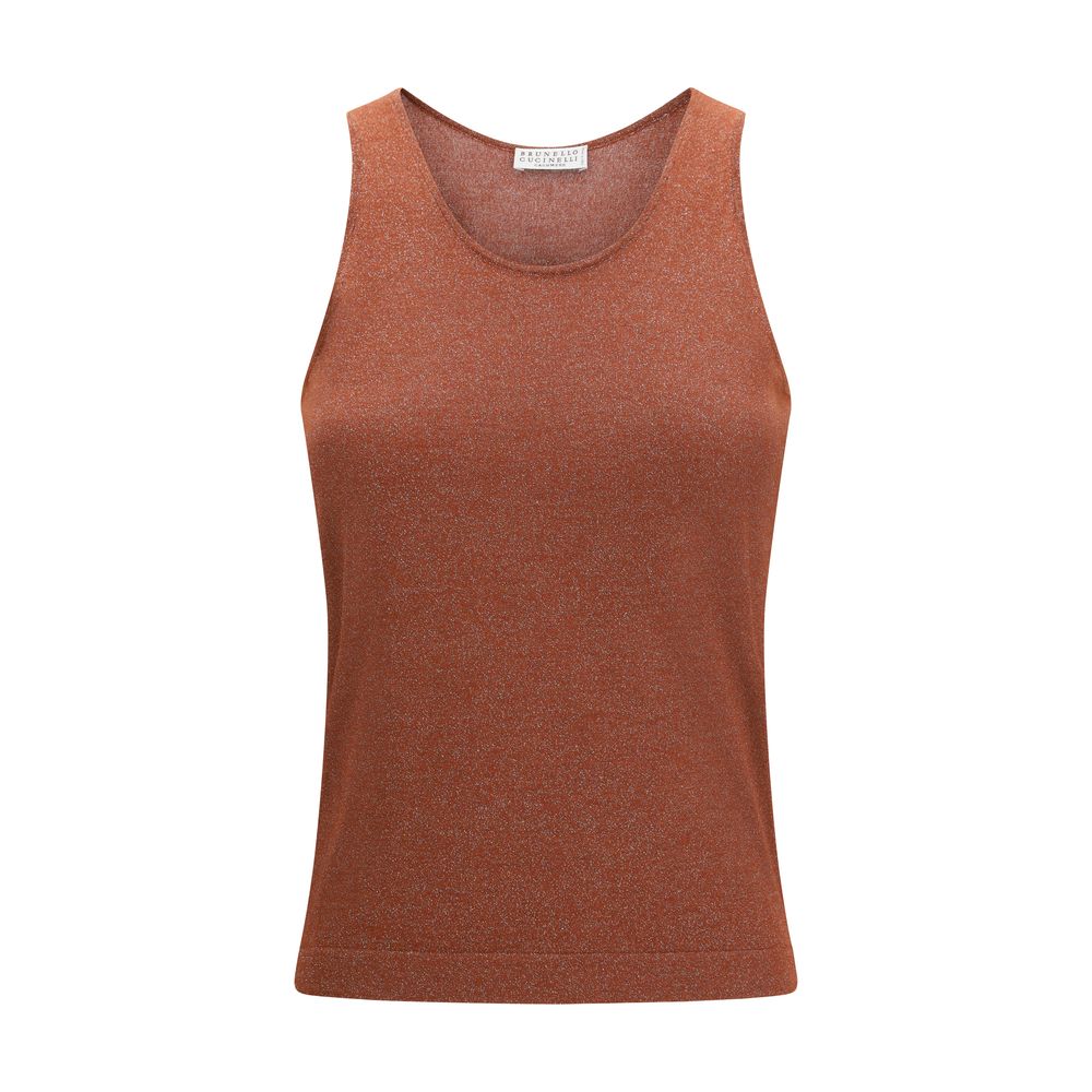 Brunello Cucinelli Brown Cashmere Tank Tops
