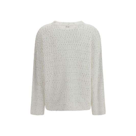 Brunello Cucinelli White Silk Sweatshirt