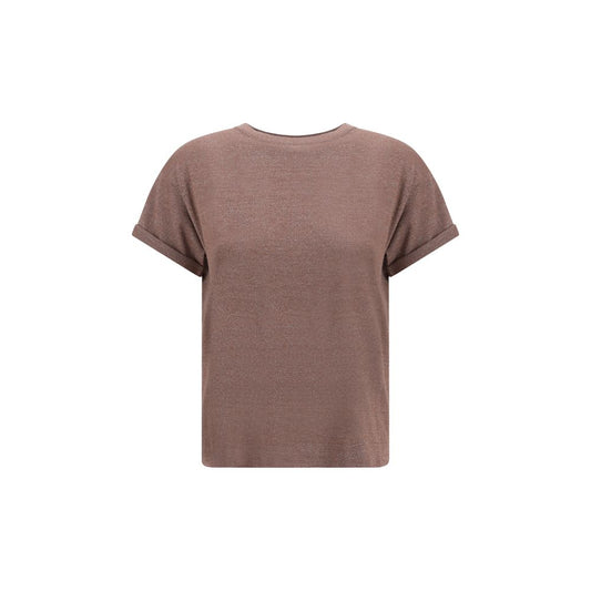 Brunello Cucinelli Brown Nylon T-Shirt
