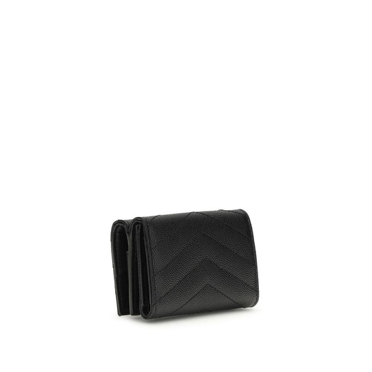 Saint Laurent Black Calf Leather Bos Taurus Wallet