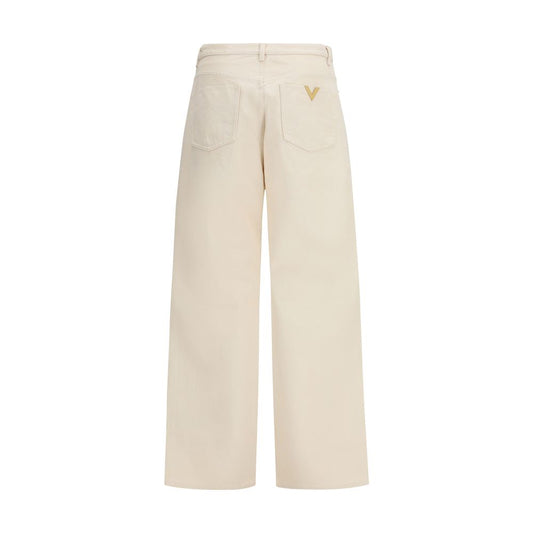 Valentino Beige Cotton Jeans Denim