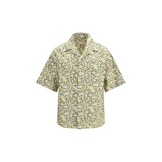 Marni Bicolor Cotton Pattern Shirt
