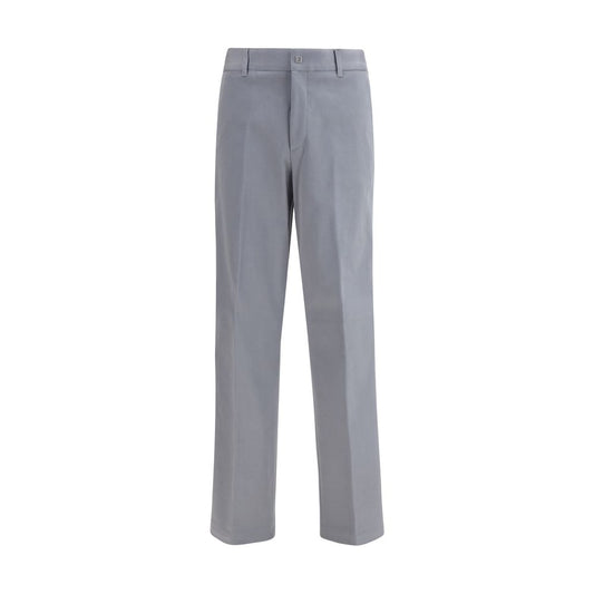 Fendi Gray Cotton Casual Pants