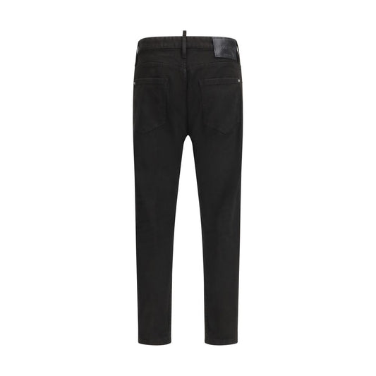 Dsquared² Black Cotton Slim Fit Jeans
