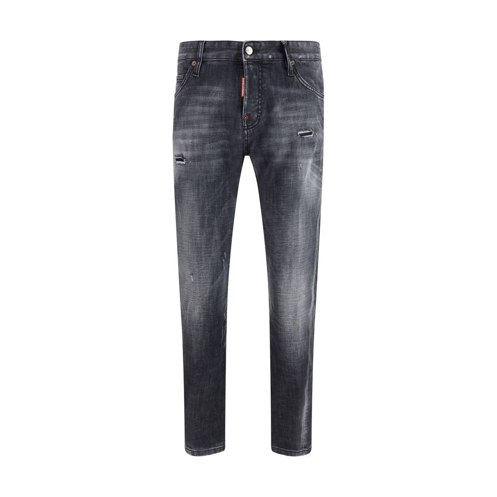 Dsquared² Black Cotton Slim Fit Jeans