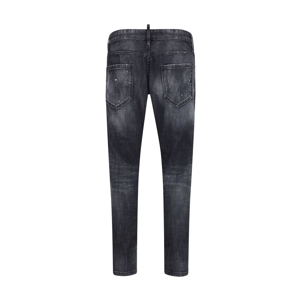 Dsquared² Black Cotton Slim Fit Jeans