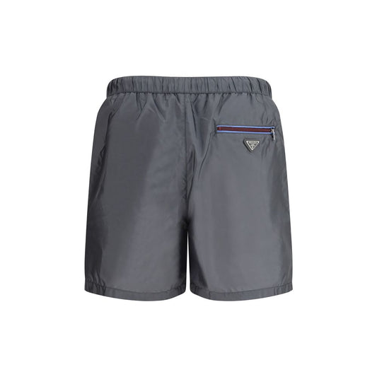 Prada Gray Recycled Polyamide Short And Mini Shorts