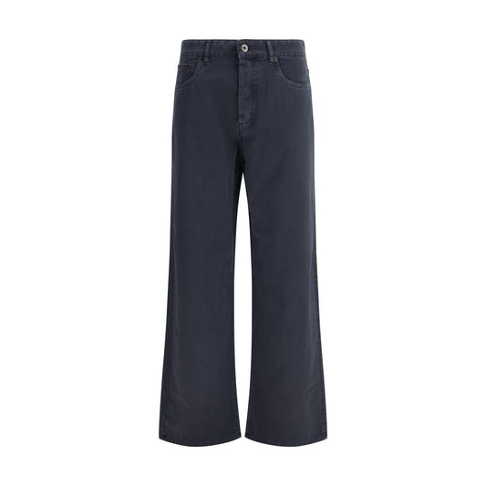 Miu Miu Blue Cotton Flared Jeans