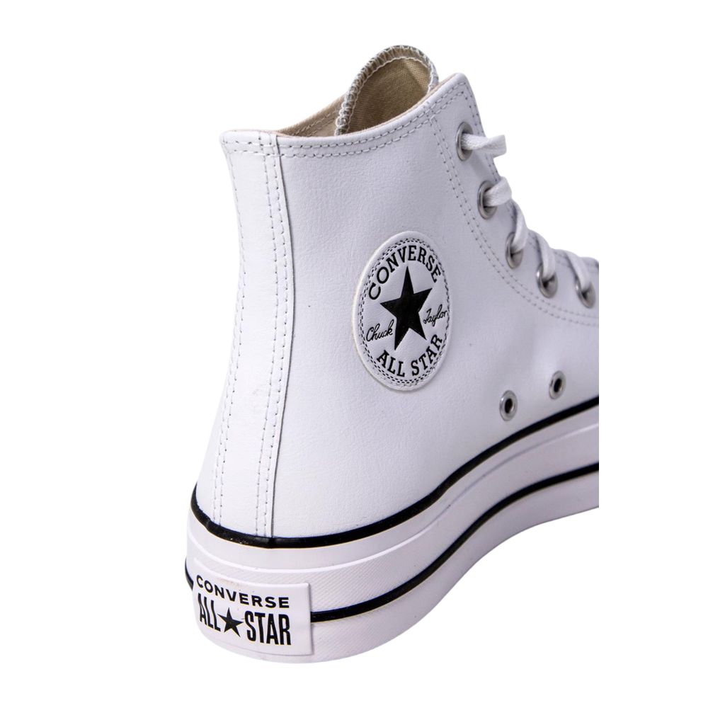 Converse White Polyethylene Platform Sneakers