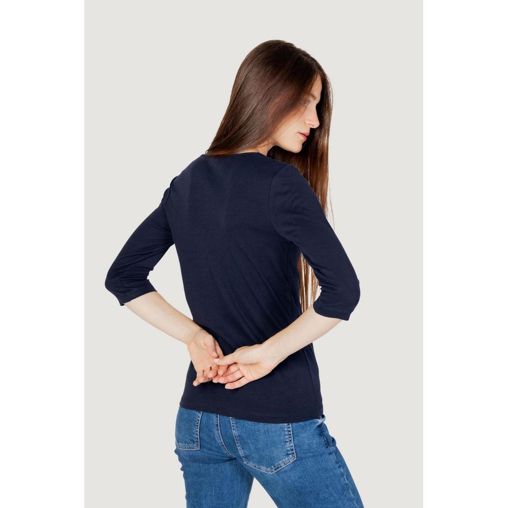 Street One Blue Cotton Long Sleeve T-Shirt