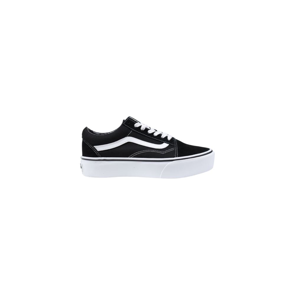 Vans Black And White Fabric Platform Sneakers