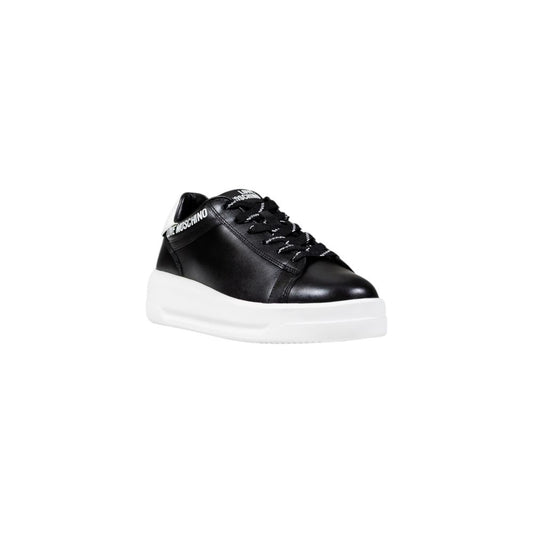 Love Moschino Black And White Synthetic Chunky Sneakers