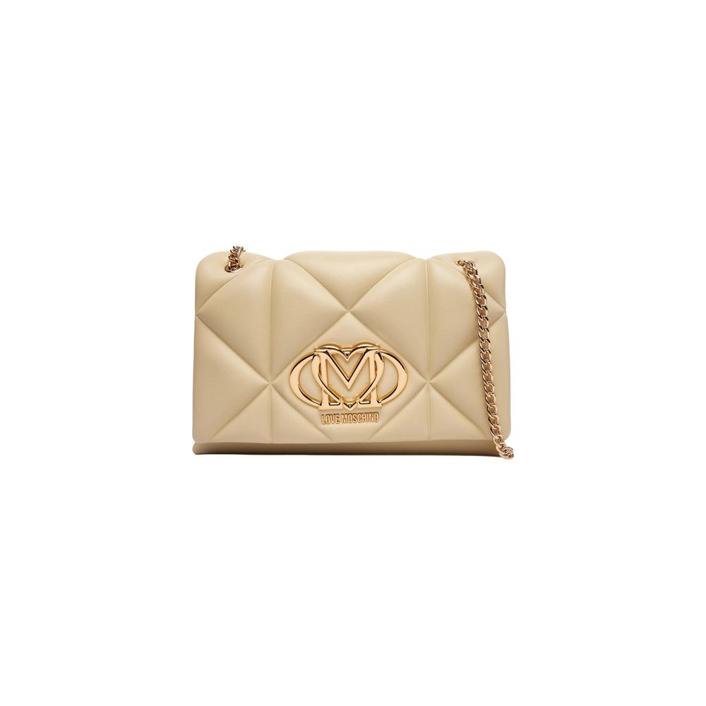 Love Moschino Beige Artificial Leather Handbag