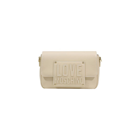 Love Moschino Cream Polyethylene Handbag