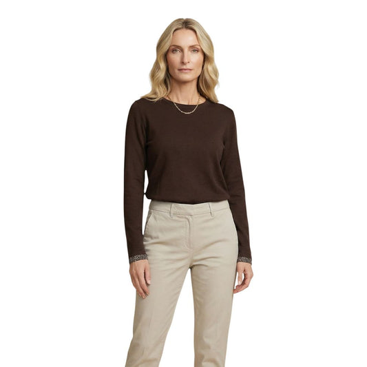 Street One Brown Cotton Long Sleeve T-Shirt