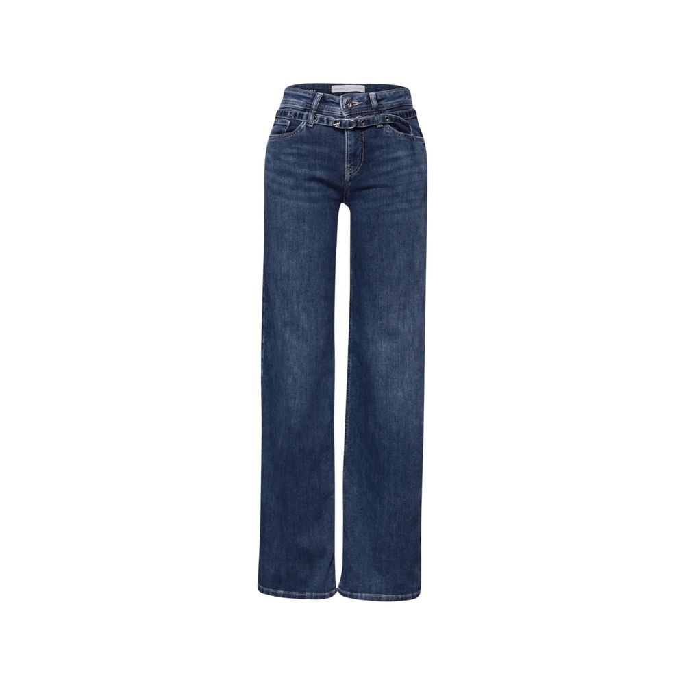 Street One Blue Cotton Relaxed Fit Jeans
