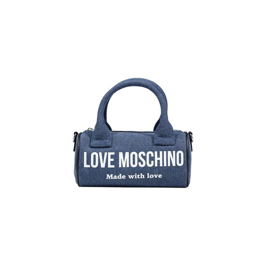 Love Moschino Blue Cotton Handbag