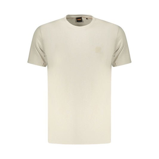 Hugo Boss Beige Cotton Men T-Shirt