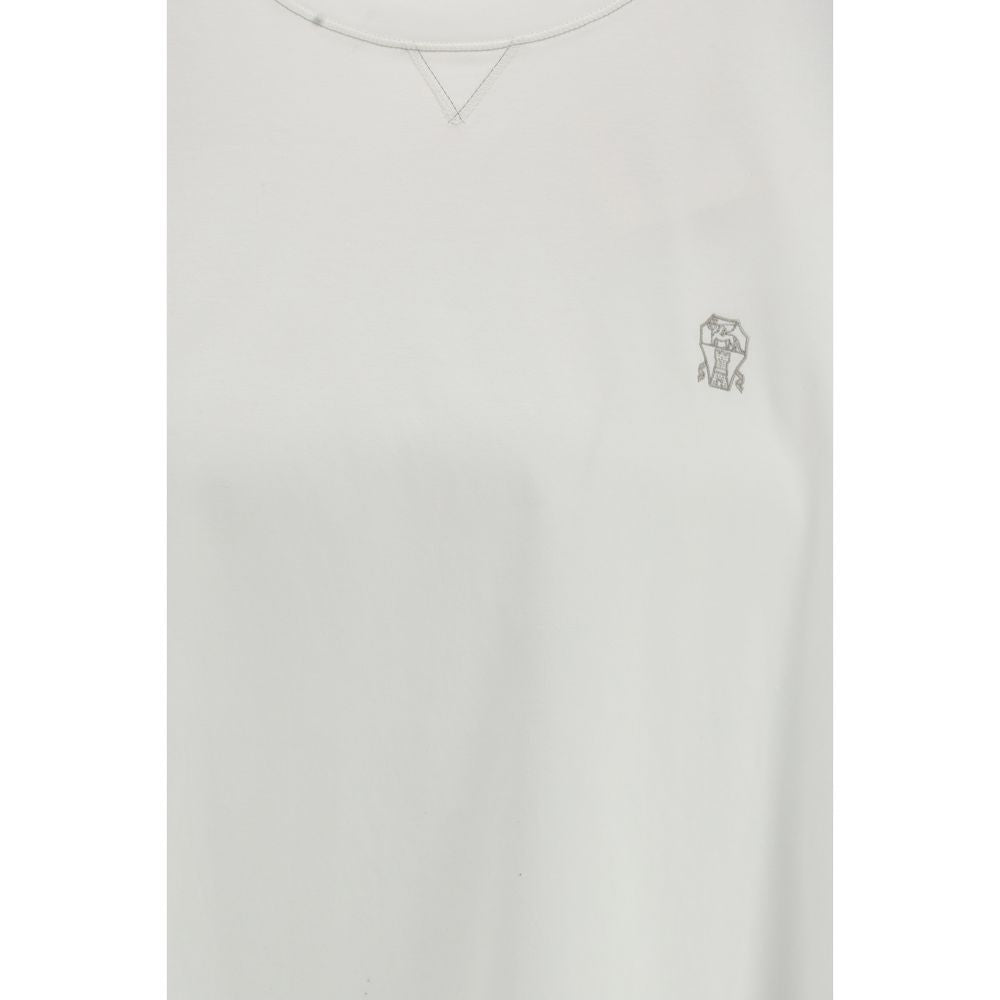 Brunello Cucinelli White Cotton T-Shirt