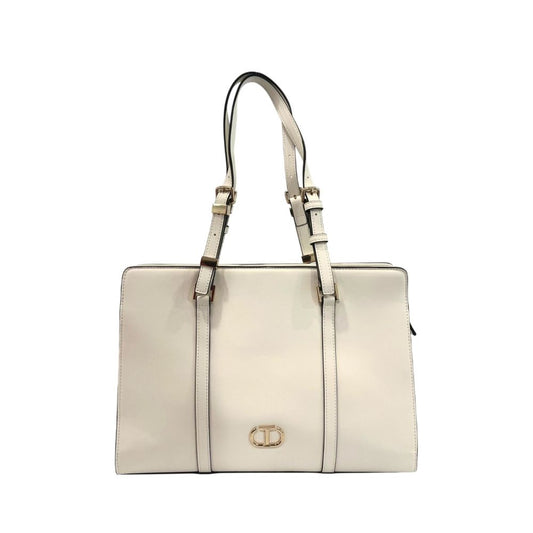 Twinset White PU Women Shoulder Bag