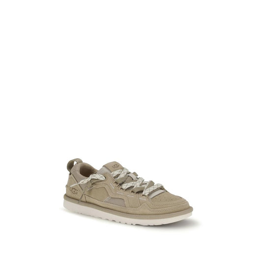 UGG Beige Calf Leather Bos Taurus Sneakers